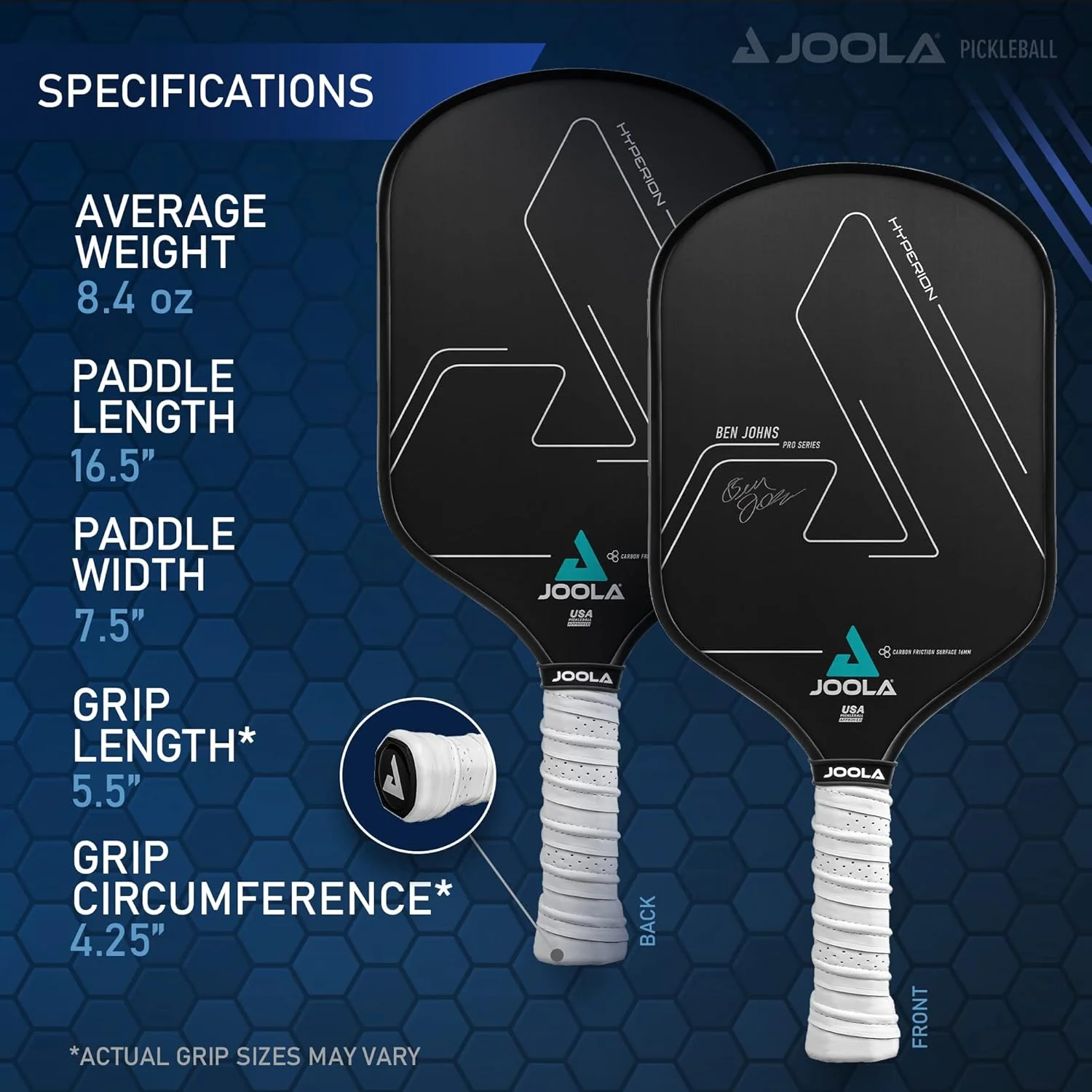 JOOLA Ben Johns Hyperion CFS 16 Pickleball Paddle - Image 5