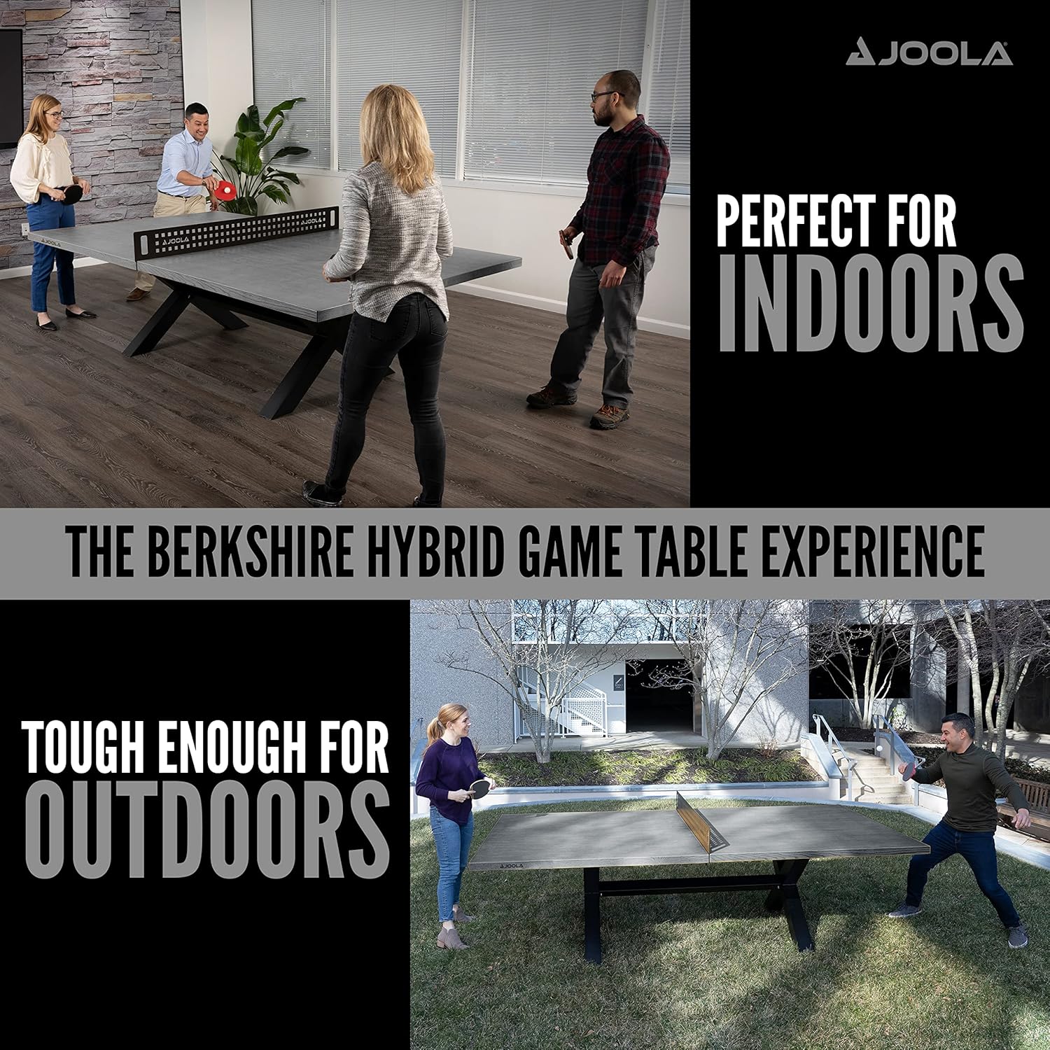 JOOLA Berkshire Gray Indoor/Outdoor Table Tennis Table - Image 5