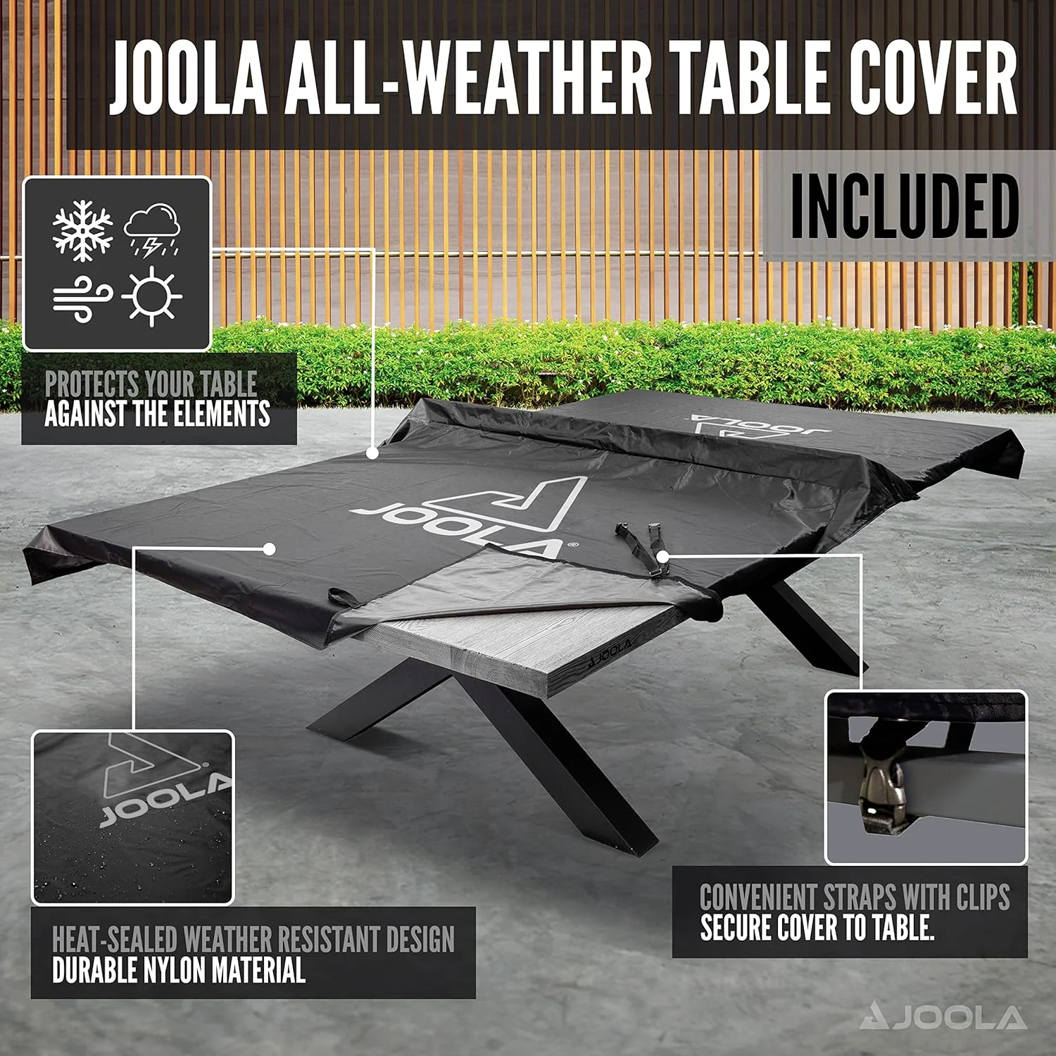 JOOLA Berkshire Gray Indoor/Outdoor Table Tennis Table - Image 6