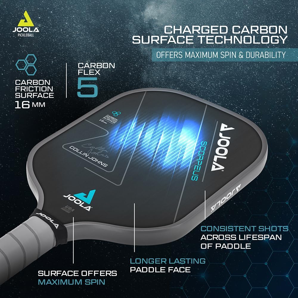 JOOLA Collin Johns Scorpeus CFS 16 Pickleball Paddle - Image 5