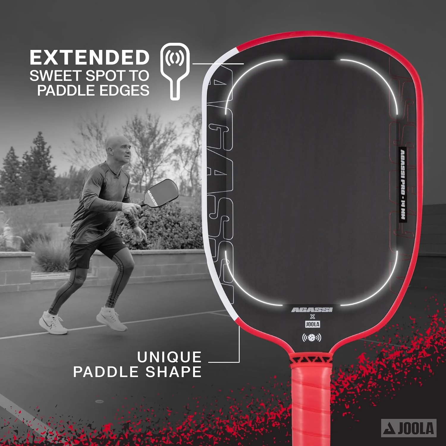 JOOLA Agassi Pro 14mm Pickleball Paddle - Image 6