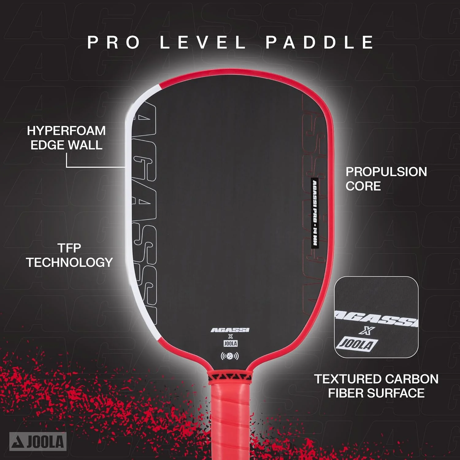 JOOLA Agassi Pro 14mm Pickleball Paddle - Image 8