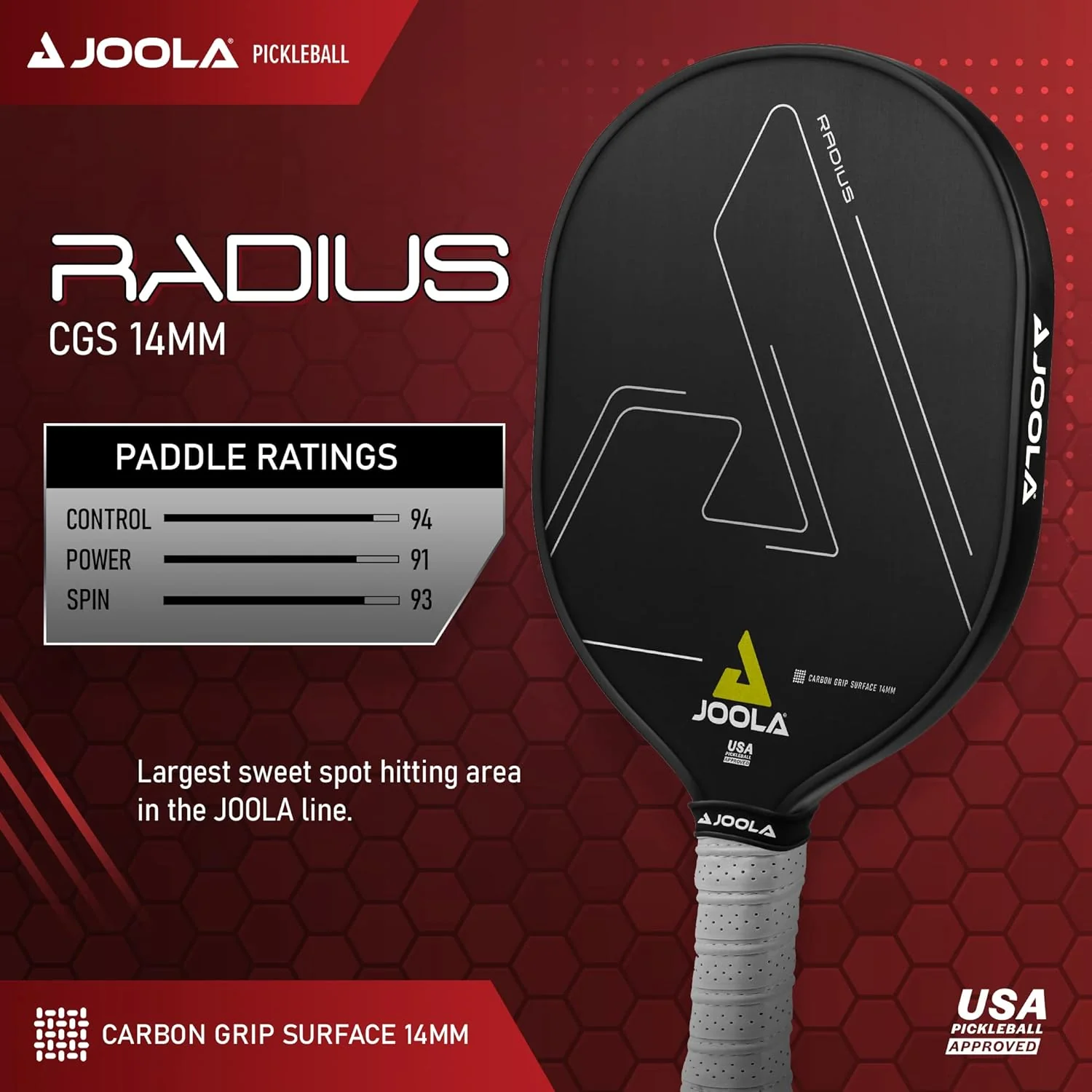 JOOLA Radius CGS 14 Pickleball Paddle - Image 4