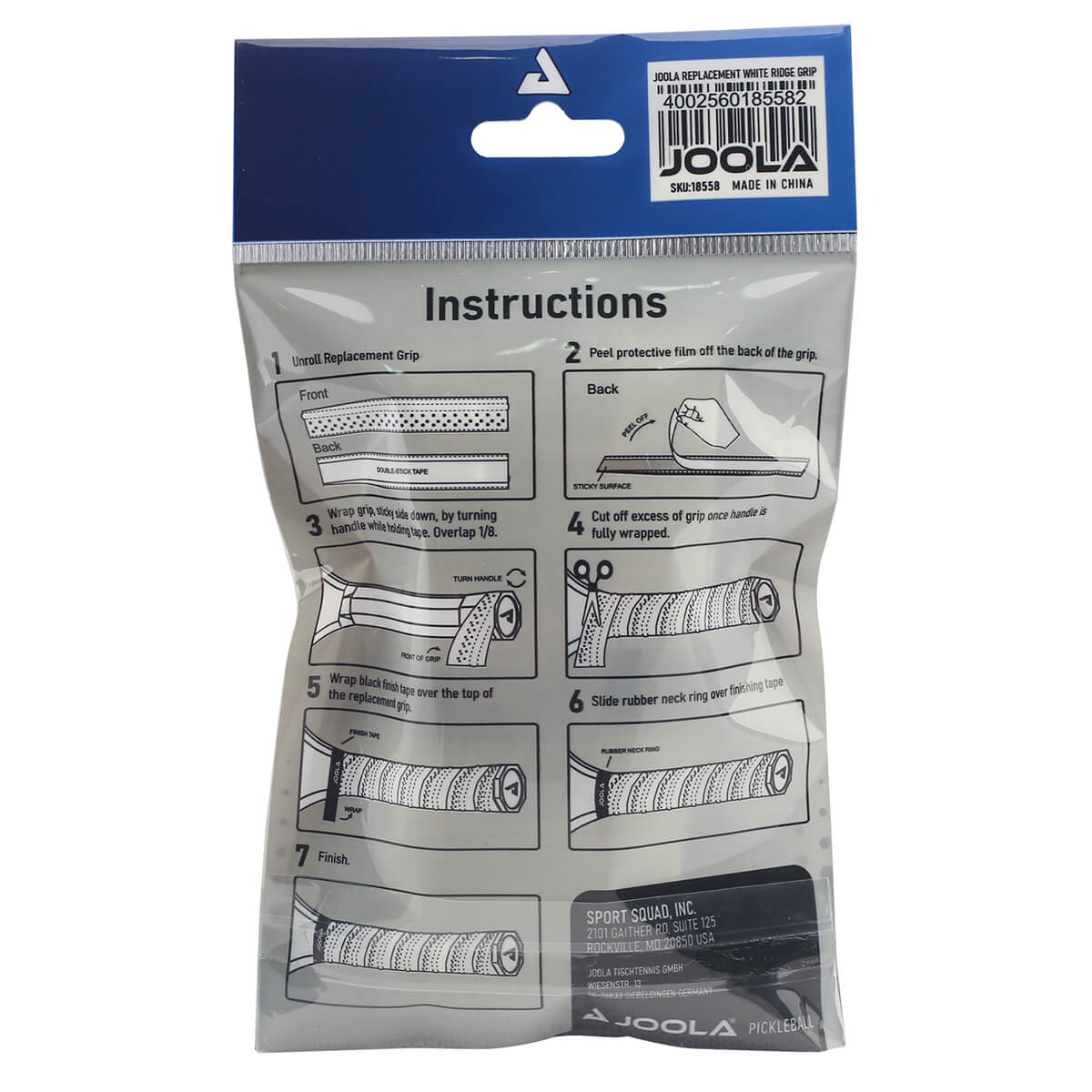 JOOLA Replacement White Ridge Grip (2 Pack) - Image 4